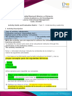 EDUCATIONAL MANAGEMENT - Activity Guide and Evaluation Rubric - Unit 1 - Task 3 - Understanding Leadership