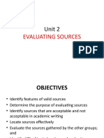 Unit 2-Lesson 3-Evaluating Sources