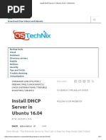 Install DHCP Server in Ubuntu 16