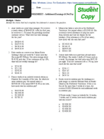 Math 10-3 Unit 2.3 - 2.4 Worksheet - Additional Earnings - Pay 2018-19 STUDENT