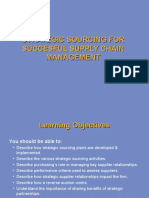 Strategic Sourcing For Succesful Supply Chain Management