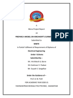 A Micro-Project Report On: Prepare A Model On Kirchhoff'S Current Law (KCL) '