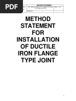 Method Statement of Installation of Ductile Iron Flange