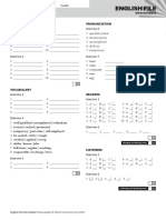 English File: Answer Sheet