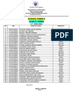 School Form 9: Grade 2-CAMIA