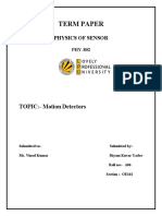 Term Paper: TOPIC:-Motion Detectors