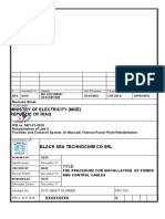 Verificat Installation of Power and Control Cables - CELIN - Black Sea - Irak