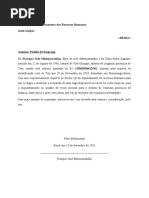 Carta de Pedido de Emprego