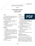 Analysis Method For Starch: Japan Customs Analysis Methods