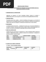 ESPECIFICACIONES TÉCNICASuuuuuuuuuuuuuu