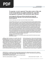 [Journal of Neurosurgery Spine] To operate, or not to operate Narrative review of the role of survival predictors in patient selection for operative management of patients with metastatic spine disease