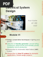 EE405 Electrical System Design: Arun Xavier Ap, Eee Vast