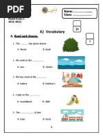 Connect Plus - Mid Year - Model Exams - Grade 1