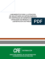 Lineamientos para La Atención de Solicitudes de Interconexión de Centrales de Generación Con Capacidad Menor A 0.5 MW (Gener