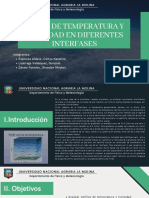 Perfil de Temperatura y Humedad en Diferentes Interfases