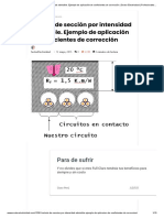 Cálculo de Sección Por Intensidad Admisible. Ejemplo de Aplicación de Coeficientes de Corrección