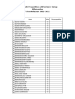 Daftar Hadir Pengambilan LKS Semester Genap