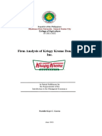 Firm Analysis of Krispy Kreme Doughnuts, Inc.: Mindanao State University-General Santos City