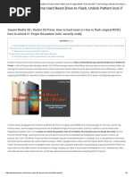 Xiaomi Redmi 3S/Prime Hard Reset (How To Flash, Unlock Pattern Lock If Forget)
