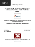 A Comparative Study of Financial Product of Icici Bank With Sbi Bank