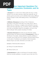 Microeconomics Important Questions