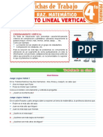 Ordenamiento Lineal Vertical para Cuarto Grado de Primaria