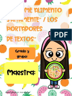 Plan "Me Alimento Sanamente" / Los Portadores de Textos": Maestra