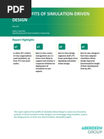 The Benefits of Simulation-Driven Design: Report Highlights