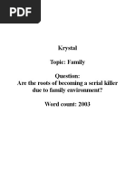 Are The Roots of Becoming A Serial Killer Due To Family Environment