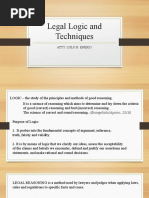 Legal Logic and Techniques: Atty. Lulu B. Enerio