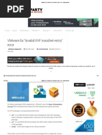 VMware Fix Invalid OVF Manifest Entry Error