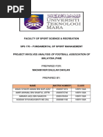 Sps170 Group Report Football Association of Malaysia (Fam)