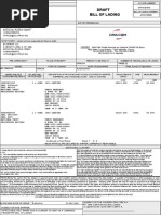 Bill of Lading Draft: Carrier