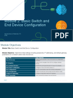 Module 2: Basic Switch and End Device Configuration: Introductions To Networks v7.0 (ITN)