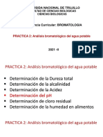 Universida Nacional de Trujillo: PRACTICA 2: Análisis Bromatológico Del Agua Potable