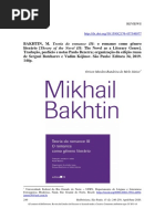 Resenha - Bakhtin - Teoria Do Romance