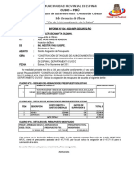 Informe Nº134-Solicito Asignacion de Presupuesto