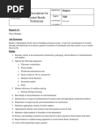 Central Sterile Technician Job Description