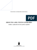 Didáctica Del Texto Literario - Análisis y Explicación de Textos Poéticos Españoles