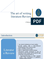 The Art of Writing Literature Review