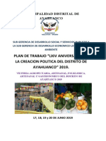 Plan Aniversario Ayahuanco 2019