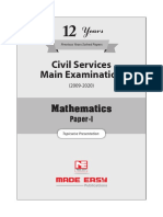 Mathematics - CSE-Paper I (2021)