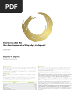 Business Plan For The Development of Kogadyr-6 Deposit