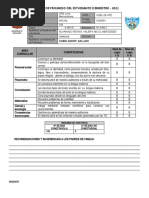 Informe de Progreso Del Estudiante Ii Bimestre 2