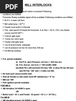 Mill Interlocks: Start Permissives