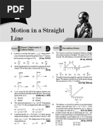 Motion in A Straight Line: Distance, Displacement & Uniform Motion Non-Uniform Motion