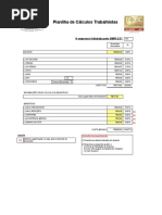 PLANILHA de Calculo - Trabalhista