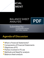 Balance Sheet Analysis: Submitted by