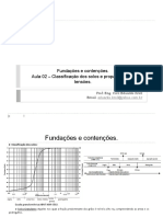 AULA 02 Fundações e Contenções - Classificação Dos Solos e Propagação de Tensões