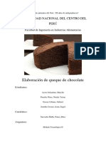 Informe Queque de Chocolate